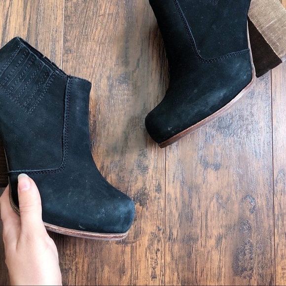 Jeffrey Campbell • Yorktown ankle bootie black washed leather chunky platform - Picture 6 of 12